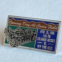 Colorado Rockies 1995 Opening Day Coors Field New York Mets Lapel Hat Pin - $9.95