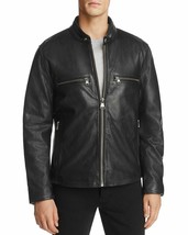 Marc New York by Andrew Marc Men&#39;s Bedford Leather Moto w Double Chest S... - $359.00