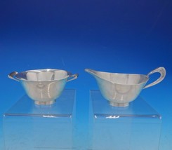 Reed &amp; Barton Sterling Silver Sugar &amp; Creamer Set #X80  MidCentury Modern #4155 - £200.27 GBP