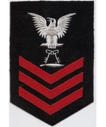 USN US Navy  E-6 Embroidered Commissary Steward Rating Patch Red / Black... - £3.93 GBP