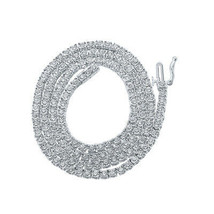 10kt White Gold Mens Round Diamond 18-inch Link Chain Necklace 2-3/4 Cttw - £3,373.81 GBP