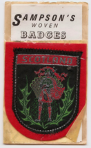 Vintage Sampson&#39;s Woven Badges Scotland Highlander Bagpipes Embroidered ... - £4.70 GBP