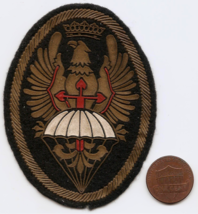 Vintage Spanish Army Airborne Paratrooper Plastic On Felt Shoulder Patch  - £6.25 GBP