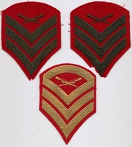 Two + bonus Vintage USMC US Marine Corps Sergeant Patches Green, Gold On... - $8.00