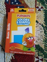 Playskool Colors &amp; Shapes Flash Cards PreK-K Basic Skills (36 Cards) - £12.54 GBP