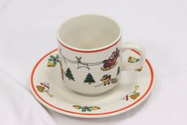 Joy of Christmas Jamestown China Cups Saucers 4 Cups and 4 Saucers Xmas - $11.75