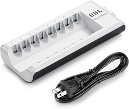 Ebl Aa Aaa Battery Charger, 8-Bay Individual Charger For Nimh Nicd Rechargeable - £24.67 GBP