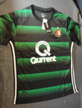 New Dutch Feyenoord Rotterdam Green &amp; Black Soccer Futbol Jersey Shirt Large - £57.59 GBP