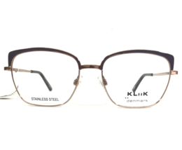 KLiik Eyeglasses Frames 663 S207 Purple Rose Gold Pink Square Cat Eye 50-16-135 - £65.77 GBP