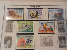 Set of 6 Disney Stamps 1983 Space Ark Fantasy from Sierra Leone, MNH - $15.00