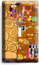 GUSTAV KLIMT TREE OF LIFE GOLD LEAF PAINTING SINGLE LIGHTSWITCH WALL PLA... - $167.95 MXN