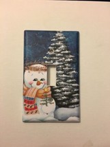Snowman Light Switch Cover outlet home decor Winter Christmas seasonal Gift - £8.24 GBP