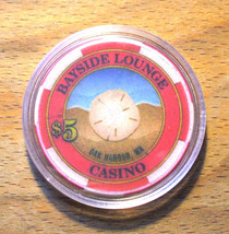 (1) $5. Bayside CASINO CHIP - Oak Harbor, Washington - £6.25 GBP