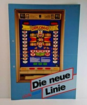 Bally Wulff Diplomat Vintage Original Slot Machine Promo Art Sheet German - £24.51 GBP