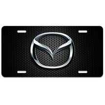 Mazda auto vehicle aluminum license plate car truck SUV black bump tag - £12.90 GBP