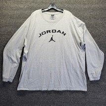 VTG Air Jordan Jumpman Shirt Men 3XL  Gray  Crew Neck Flight Logo Michael - £38.05 GBP