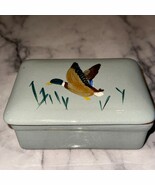 VINTAGE STANGL POTTERY Mallard Duck Lidded Box Tray HANDMADE 4x5&quot; USA Hu... - $596.24 MXN