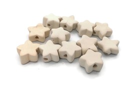 Handmade Ceramic Bisque Star Beads Set for Jewelry Making, Blanks Ready ... - $28.99