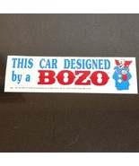 Vtg Bumper Sticker This Car Designed By A Bozo Clown Parody Original 198... - $53.98 CAD