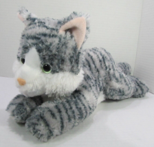 Aurora World Flopsie Lily 12&quot; Grey Kitten Cat Stuffed Animal Plush - £11.00 GBP