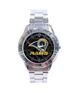 Los Angeles Rams NFL Stainless Steel Analogue Men’s Watch Gift - £23.59 GBP