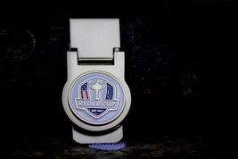 The Ryder Cup White Spring Loaded Money Clip - Personalized Name - $25.95