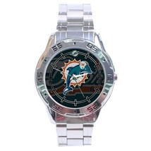 Miami Dolphins NFL Stainless Steel Analogue Men’s Watch Gift - £23.92 GBP