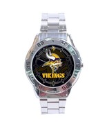 Minnesota Vikings NFL Stainless Steel Analogue Men’s Watch Gift - £23.59 GBP