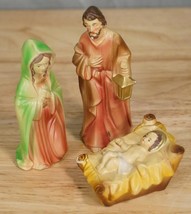 Vintage Christmas Nativity 3PC Lot Religious Figurines Mary Joseph &amp; Baby Jesus - £18.58 GBP