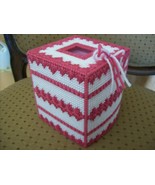 Hand crafted plastic canvas tissue box  - £9.59 GBP