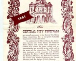 Central City Festival 1961 Colorado 30th Anniversary Brochure &amp; Program  - $17.80