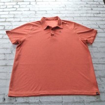 Hurley Nike Mens Polo Shirt Adult XL Orange Striped Dri Fit  - £11.23 GBP