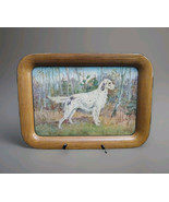 Vintage 1940s Ole Larsen English Setter Bird Dog Painted Metal Tray  - $74.25