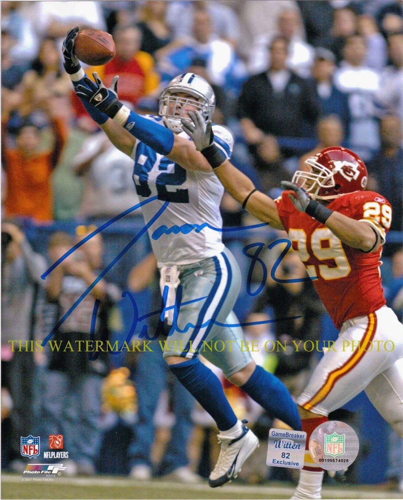 Primary image for JASON WITTEN AUTOGRAPHED AUTO 8x10 RP PHOTO DALLAS COWBOYS AWESOME RECEIVER