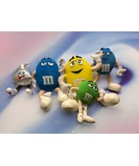 M &amp; M Plushes Lot Of 5 M&amp;M Character Green Yellow Blue Peanut &amp; Hersheys... - $32.66