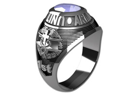Us Army Ring Ladies TRADITIONAL-Sterling Silver - £239.00 GBP