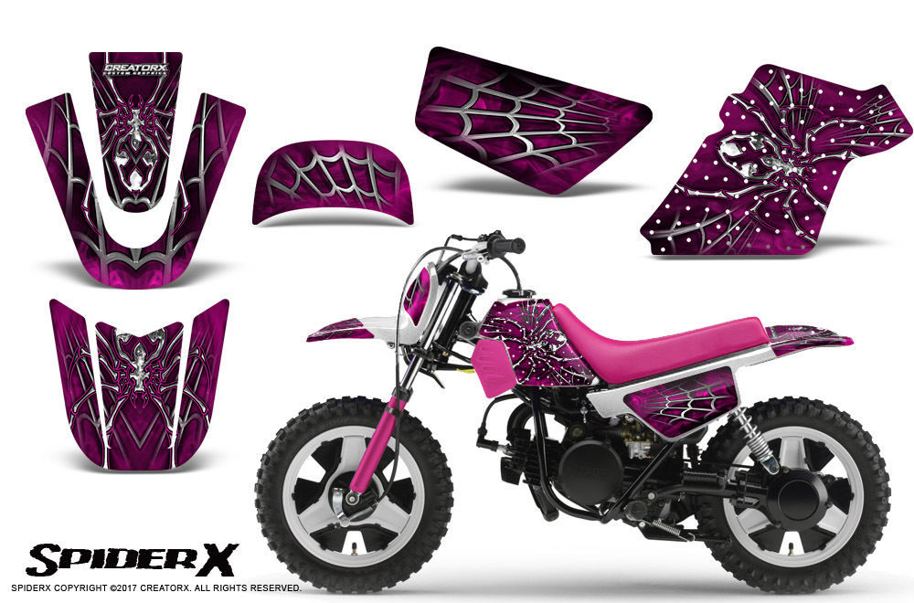 YAMAHA PW50 CREATORX GRAPHICS KIT DECALS SPIDERX PINK - $95.98