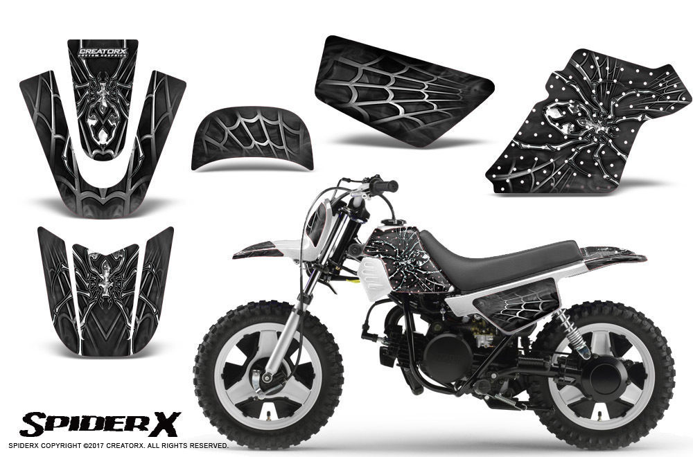 YAMAHA PW50 CREATORX GRAPHICS KIT DECALS SPIDERX SILVER - $95.98