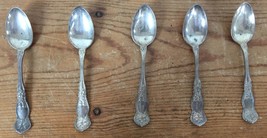 Set Lot 5 Vtg Antique 1910 Wm Rogers Son AA Silverplate Demitasse Spoons... - £47.40 GBP