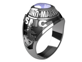 Us Marine Corps Ring Ladies TRADITIONAL-Sterling Silver - £223.62 GBP