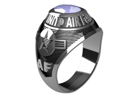 Us Air Force Ring Ladies TRADITIONAL-Sterling Silver - £235.20 GBP