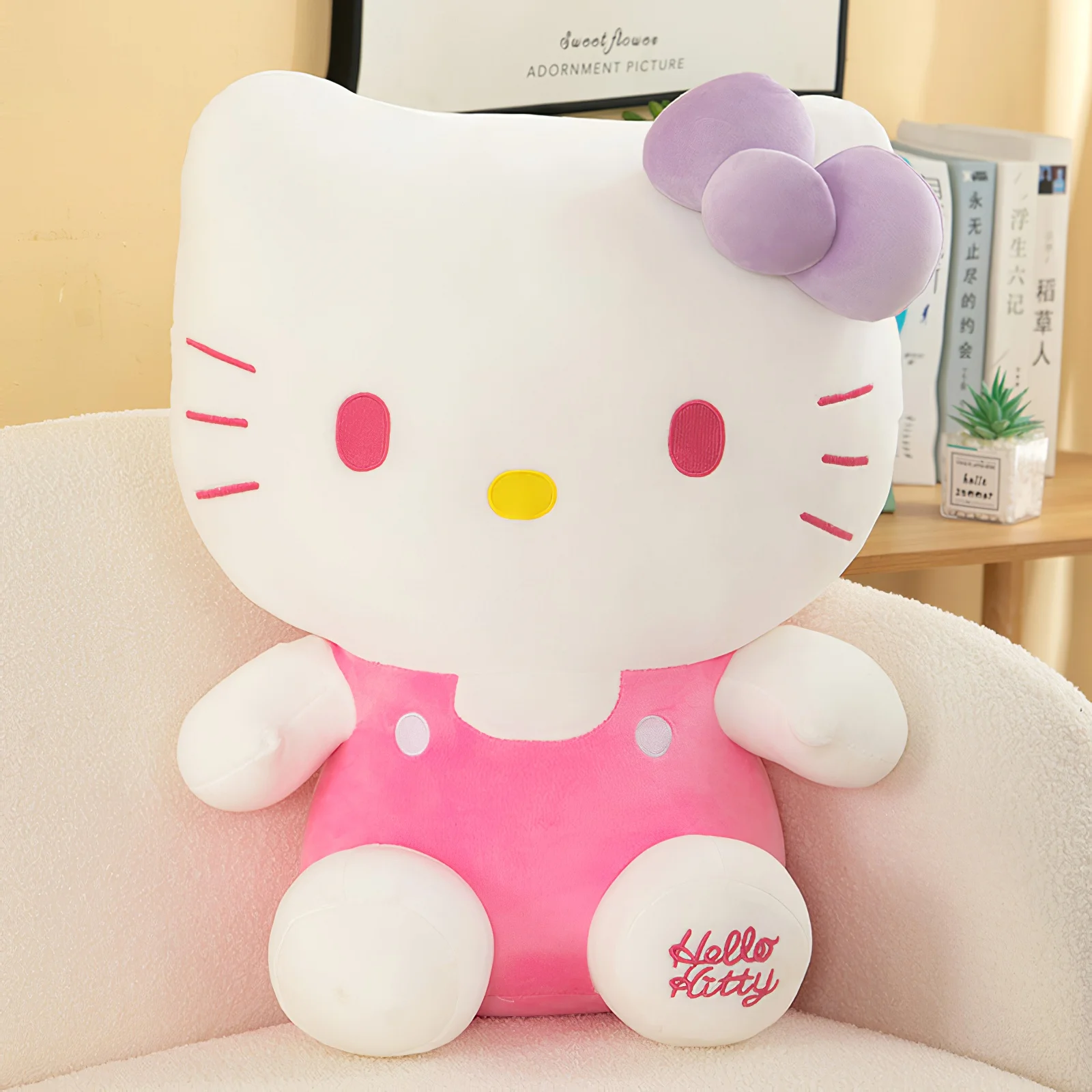 55cm Hello Kitty-D Cartoon Sanrio Kitty Plush Toy Kawaii Bowknot KT Cat ... - $55.89