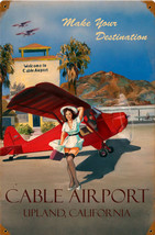 Cable Airport  Pin-Up  Metal Sign - $29.95