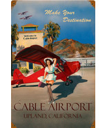 Cable Airport  Pin-Up  Metal Sign - $29.95