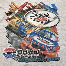 2005 NASCAR Bristol Motor Speedway  Sharpie 500 Double Sided Gray T Shirt - £30.92 GBP