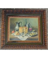 Wilf Walker Framed Wine &amp; Cheese Print - £74.96 GBP