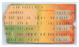 Journey Concert Ticket Stub October 10 1981 Uniondale New York - £26.06 GBP