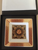 Rosenthal Versace Greek Key Barocco Lot Of 7PC 3.5&quot; Trays For One Desert Nib - $673.19