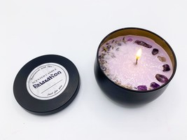 Relaxation Crystal Candle ~ 8 Ounce ~ Lavender Scented For Spells, Ritua... - £9.59 GBP