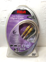 RCA 6 Ft Digital DT6S -Video Cable High Performance 24K Studio Grade Connectors - £9.47 GBP